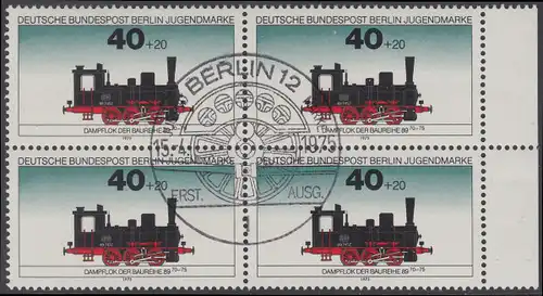 BERLIN 1975 Michel-Nummer 489 gestempelt BLOCK RÄNDER rechts (b)