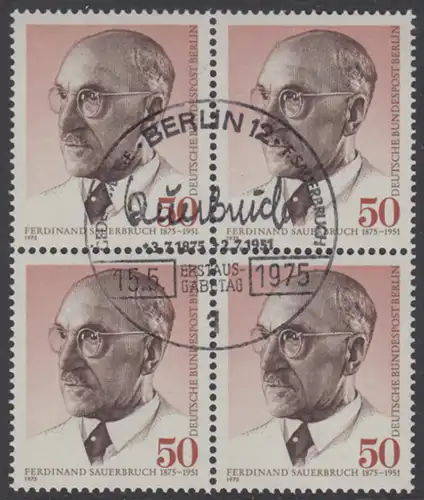 BERLIN 1975 Michel-Nummer 492 gestempelt BLOCK