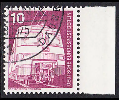 BERLIN 1975 Michel-Nummer 495 gestempelt EINZELMARKE RAND rechts (d)