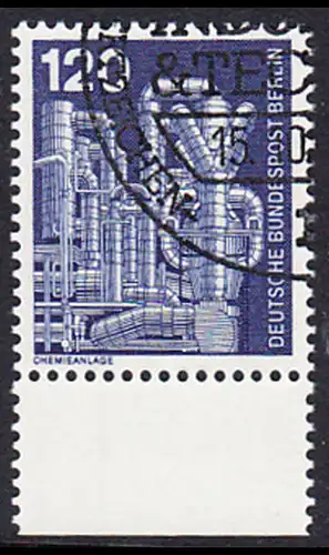 BERLIN 1975 Michel-Nummer 503 gestempelt EINZELMARKE RAND unten (a)