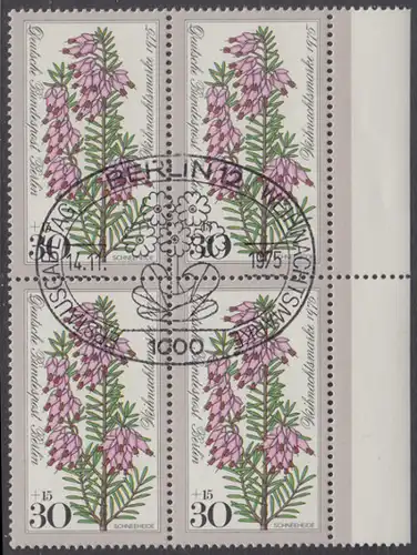 BERLIN 1975 Michel-Nummer 514 gestempelt BLOCK RÄNDER rechts