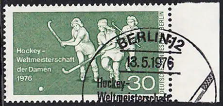 BERLIN 1976 Michel-Nummer 521 gestempelt EINZELMARKE RAND rechts (c)