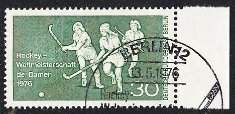 BERLIN 1976 Michel-Nummer 521 gestempelt EINZELMARKE RAND rechts (d)