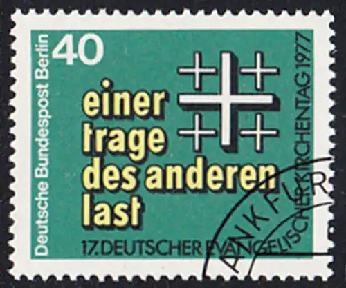 BERLIN 1977 Michel-Nummer 548 gestempelt EINZELMARKE (a)