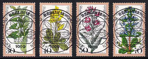 BERLIN 1978 Michel-Nummer 573-576 gestempelt SATZ(4) EINZELMARKEN (a)