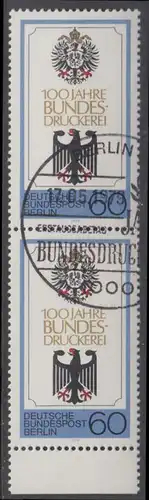 BERLIN 1979 Michel-Nummer 598 gestempelt vert.PAAR RAND unten