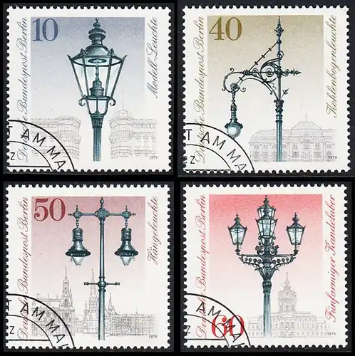 BERLIN 1979 Michel-Nummer 603-606 gestempelt SATZ(4) EINZELMARKEN (b)