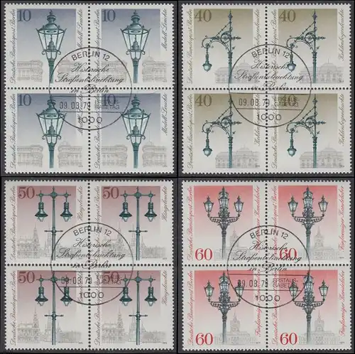 BERLIN 1979 Michel-Nummer 603-606 gestempelt SATZ(4) BLÖCKE (b)