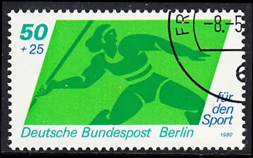 BERLIN 1980 Michel-Nummer 621 gestempelt EINZELMARKE (c)