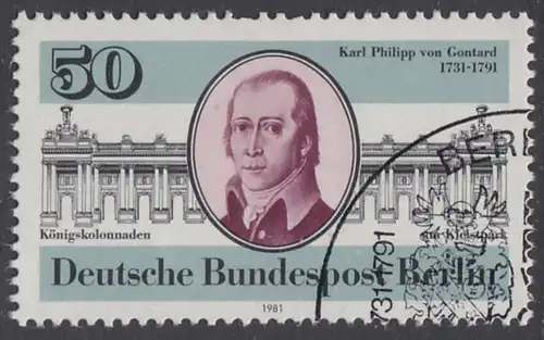 BERLIN 1981 Michel-Nummer 639 gestempelt EINZELMARKE (b)