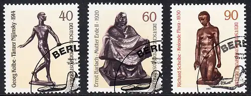BERLIN 1981 Michel-Nummer 655-657 gestempelt SATZ(3) EINZELMARKEN (a)