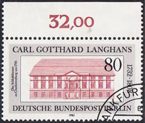 BERLIN 1982 Michel-Nummer 684 gestempelt EINZELMARKE RAND oben (a)