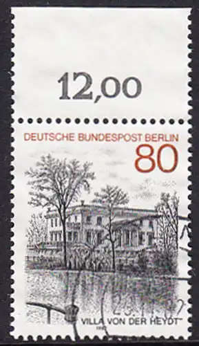 BERLIN 1982 Michel-Nummer 687 gestempelt EINZELMARKE RAND oben