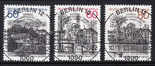 BERLIN 1982 Michel-Nummer 685-687 gestempelt SATZ(3) EINZELMARKEN (b)