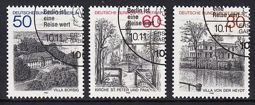 BERLIN 1982 Michel-Nummer 685-687 gestempelt SATZ(3) EINZELMARKEN (a)