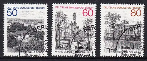 BERLIN 1982 Michel-Nummer 685-687 gestempelt SATZ(3) EINZELMARKEN (e)