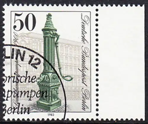 BERLIN 1983 Michel-Nummer 689 gestempelt EINZELMARKE RAND rechts (b)