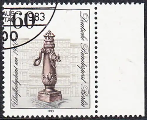 BERLIN 1983 Michel-Nummer 690 gestempelt EINZELMARKE RAND rechts (a)