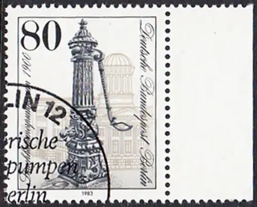 BERLIN 1983 Michel-Nummer 691 gestempelt EINZELMARKE RAND rechts (b)