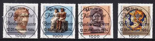 BERLIN 1984 Michel-Nummer 708-711 gestempelt SATZ(4) EINZELMARKEN (a)