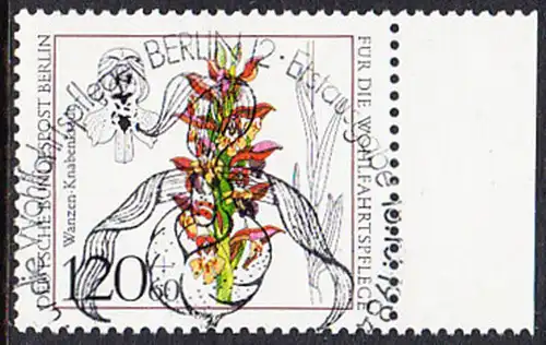 BERLIN 1984 Michel-Nummer 727 gestempelt EINZELMARKE RAND rechts (b)