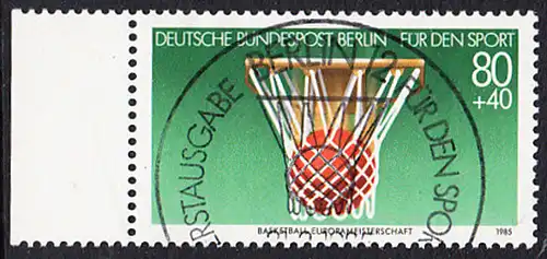 BERLIN 1985 Michel-Nummer 732 gestempelt EINZELMARKE RAND links