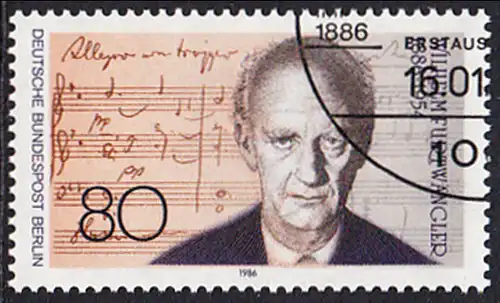 BERLIN 1986 Michel-Nummer 750 gestempelt EINZELMARKE (b)