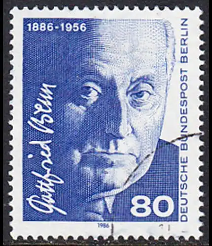 BERLIN 1986 Michel-Nummer 760 gestempelt EINZELMARKE (b)