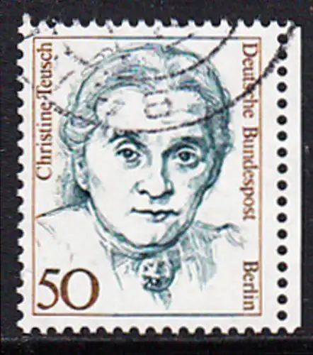 BERLIN 1986 Michel-Nummer 770 gestempelt EINZELMARKE RAND rechts