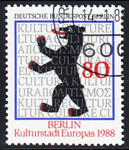 BERLIN 1988 Michel-Nummer 800 gestempelt EINZELMARKE (a)