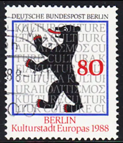 BERLIN 1988 Michel-Nummer 800 gestempelt EINZELMARKE (b)