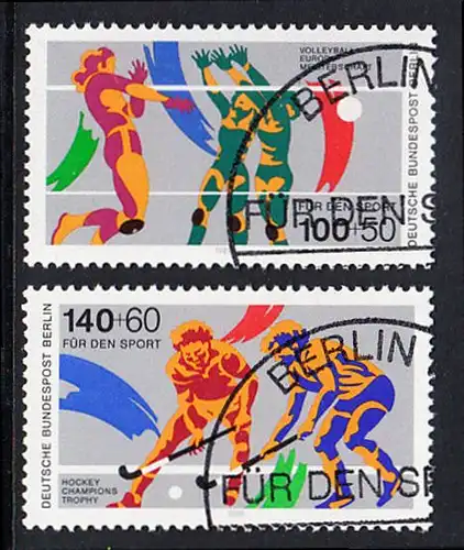 BERLIN 1989 Michel-Nummer 836-837 gestempelt SATZ(2) EINZELMARKEN (b)