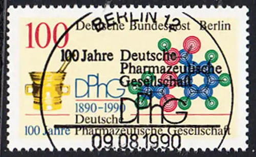 BERLIN 1990 Michel-Nummer 875 gestempelt EINZELMARKE (a)