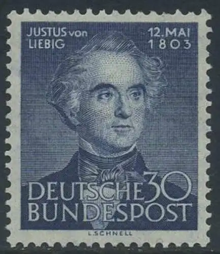 BUND 1953 Michel-Nummer 0166 postfrisch EINZELMARKE