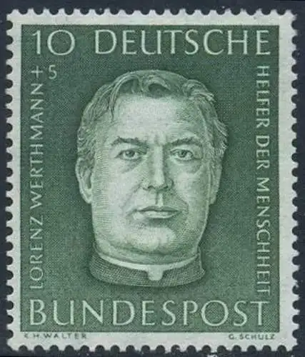 BUND 1954 Michel-Nummer 0201 postfrisch EINZELMARKE