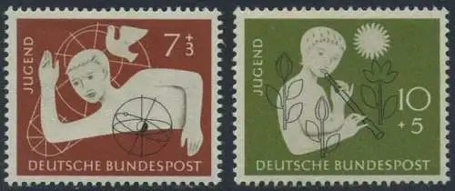 BUND 1956 Michel-Nummer 0232-0233 postfrisch SATZ(2) EINZELMARKEN