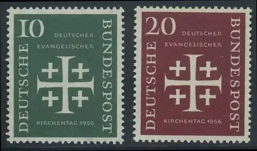 BUND 1956 Michel-Nummer 0235-0236 postfrisch SATZ(2) EINZELMARKEN