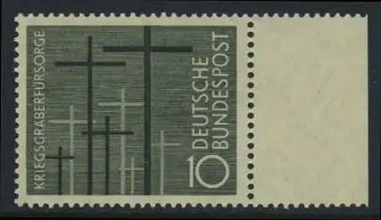 BUND 1956 Michel-Nummer 0248 postfrisch EINZELMARKE RAND rechts