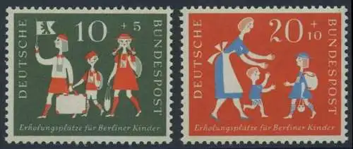 BUND 1957 Michel-Nummer 0250-0251 postfrisch SATZ(2) EINZELMARKEN