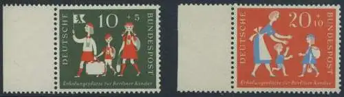 BUND 1957 Michel-Nummer 0250-0251 postfrisch SATZ(2) EINZELMARKEN RÄNDER links