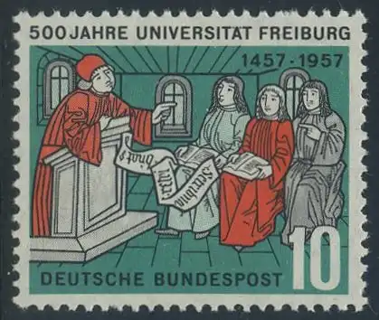 BUND 1957 Michel-Nummer 0256 postfrisch EINZELMARKE