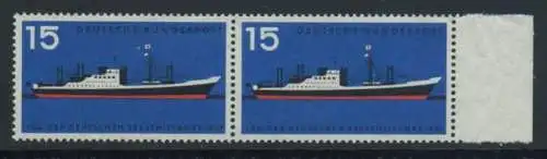 BUND 1957 Michel-Nummer 0257 postfrisch horiz.PAAR RAND rechts