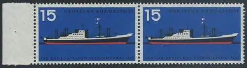 BUND 1957 Michel-Nummer 0257 postfrisch horiz.PAAR RAND links
