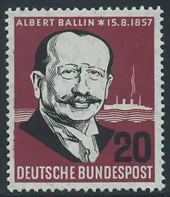 BUND 1957 Michel-Nummer 0266 postfrisch EINZELMARKE