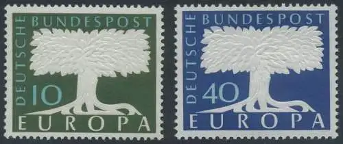 BUND 1957 Michel-Nummer 0268-0269 postfrisch SATZ(2) EINZELMARKEN