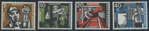 BUND 1957 Michel-Nummer 0270-0273 postfrisch SATZ(4) EINZELMARKEN