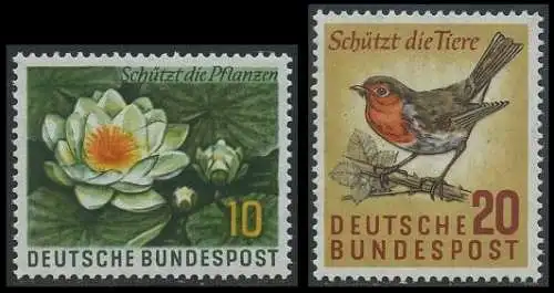 BUND 1957 Michel-Nummer 0274-0275 postfrisch SATZ(2) EINZELMARKEN