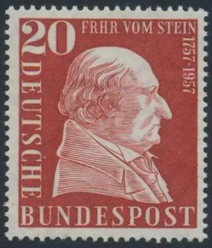 BUND 1957 Michel-Nummer 0277 postfrisch EINZELMARKE