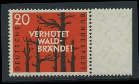 BUND 1958 Michel-Nummer 0283 postfrisch EINZELMARKE RAND rechts