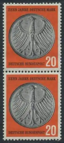 BUND 1958 Michel-Nummer 0291 postfrisch vert.PAAR